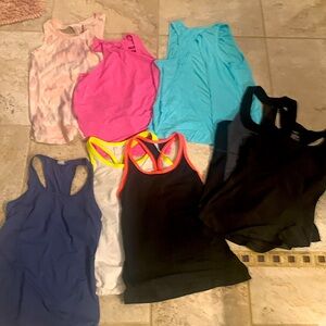 Gap Fit Breathe Open Back Tanks & others- 8 tanks